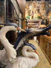 Resin Montefiori 2 Great Herons Statue on Base
