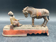 Antique 1879 J.E. Stevens I Always Dis 'Spise A Mule Mechanical Bank, Seated
