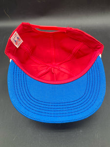 1980s STP Oil Patch Snapback Hat W/ White Brim Rope USA Made