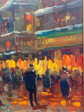 N. Romeo Signed Parisian Street Scene Painting