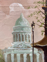 Vintage Artist Signed Original Parisian Street Scene Impressionist Oil Painting