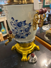 Blue and White Russian Electric Samovar (Teapot With Urn)
