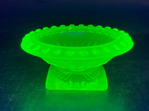 Boyd's Vaseline Footed Candy Dish
