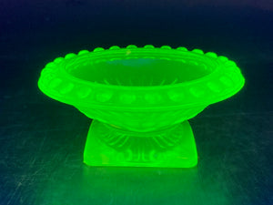 Boyd's Vaseline Footed Candy Dish