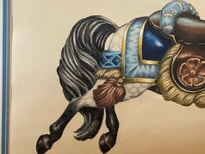 Suzy Leeja Carrington Signed Original Carousel Horse Painting