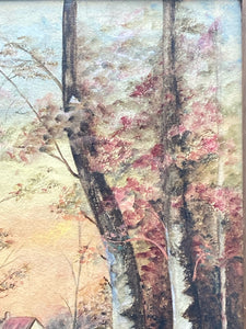 Original Pearl Lunn Signed Watercolor Painting, River Scene