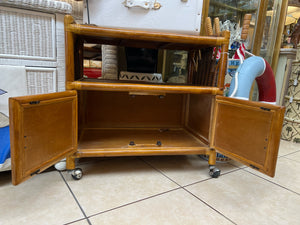 Vintage Bamboo Bar Cart