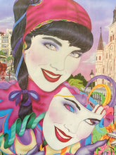 Andrea Mistretta Signed Mardi Gras 1991 Poster, Framed
