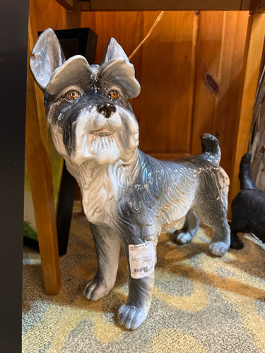 Large Italian Ceramic Grey Schnauzer (several small chips)