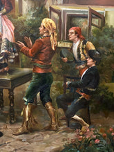 Artist Signed Spanish Style Gypsy Wedding Oil Painting, Framed