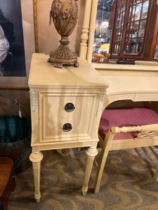 Vintage Vanity With Mirror and Stool
