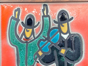 Ein Reb Israeli Made Hassidic Musicians Tile Art