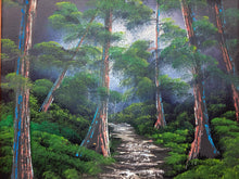 M.Bailey Signed Original Forest Landscape Oil Painting
