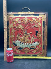 Antique Chinese Qing Dynasty Gilt Wood Carving Panel