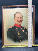 Antique Kaiser Wilhelm II Colorized Lithograph Portrait Print