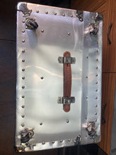 Antique Riveted Aluminum Aviator's Steamer Trunk