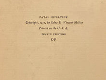 Fatal Interview | Edna St. Vincent Millay (1931, Harper & Brothers Publishers)