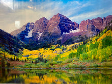 24x36" Maroon Bells Colorado Mountains Photograph, Framed & Matted