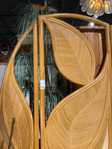 Vintage Bamboo and Rattan 3-Panel Screen