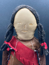 Antique Native American 11" Leather & Buckskin Doll