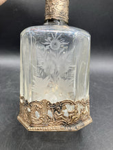 Antique Storck & Sinsheimer 800 Silver Mounted Etched Decanter