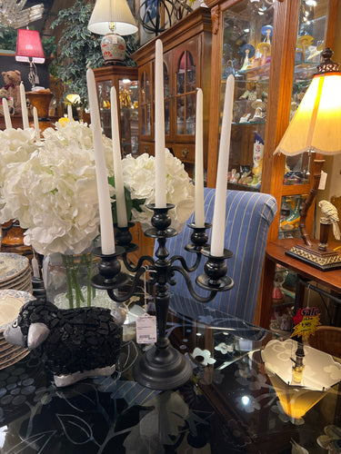 Black Candelabra with candles