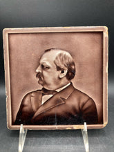 Antique President Grover Cleveland Portrait Campaign Ceramic Tile
