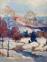 Original Ernest Fredericks Signed Catskill Mountains Winter Scene Oil Painting - view 2