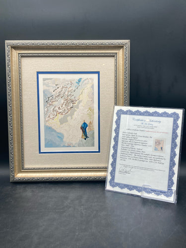 Salvador Dali Divine Comedy Canto 20 Sixth Sphere Of Saturn Woodcut W/ CoA