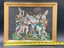 Indian Silk Batik Mughal Battle Scene Painting - view 8