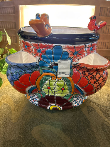 Mexican Talavera Strawberry Pot