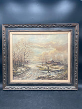 Original M. Degrier Signed River Landscape Painting, Framed