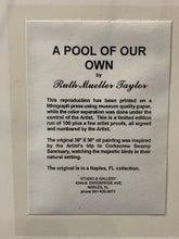 Ruth Mueller Taylor Signed "A Pool Of Our Own" Lithograph, Framed