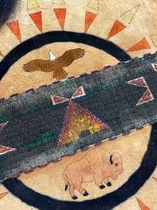 Navajo Buffalo Hide Wall Hanging