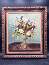 Vintage Artist Signed Original Floral Still Life Oil Painting, Framed