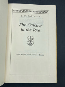 The Catcher In The Rye By J.D. Salinger HCDJ (1951 Book Club Edition)