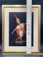 Artist Signed Thai Dancer Silk Painting