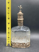 Antique Storck & Sinsheimer 800 Silver Mounted Etched Decanter