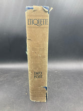 Etiquette: The Blue Book Of Social Usage Emily Post (1922 Third Printing HC DJ)