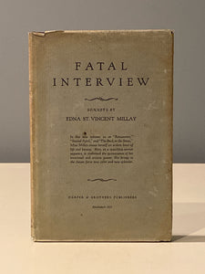 Fatal Interview | Edna St. Vincent Millay (1931, Harper & Brothers Publishers)
