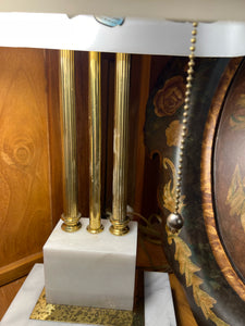 Art Deco White Glass Bankers Lamp