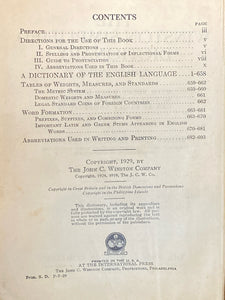 The Winston Simplified Dictionary Primary Edition | William Dodge Lewis, Edgar A. Singer (1929, The John C. Winston Company)