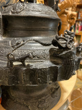 Antique Asian Bronze Figural Kettle
