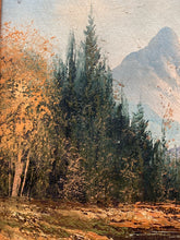 Original Artist Signed Mid Century Mountain Forest Landscape Oil Painting - view 4