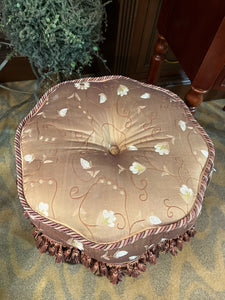 Round Ottoman With Tassels