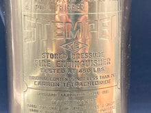 Vintage Stempel Brass Stored Pressure Fire Extinguisher, Empty