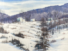 Jesse F. Reed Signed "Winter Sun" Watercolor Painting, Framed