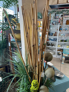 Floor Plant With Bamboo