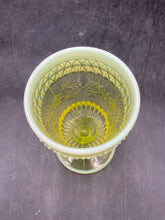Vintage LG Wright Vaseline Glass Goblet