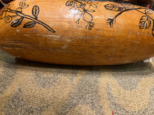 Folk Art Antique Hand Carved Wood Canoe